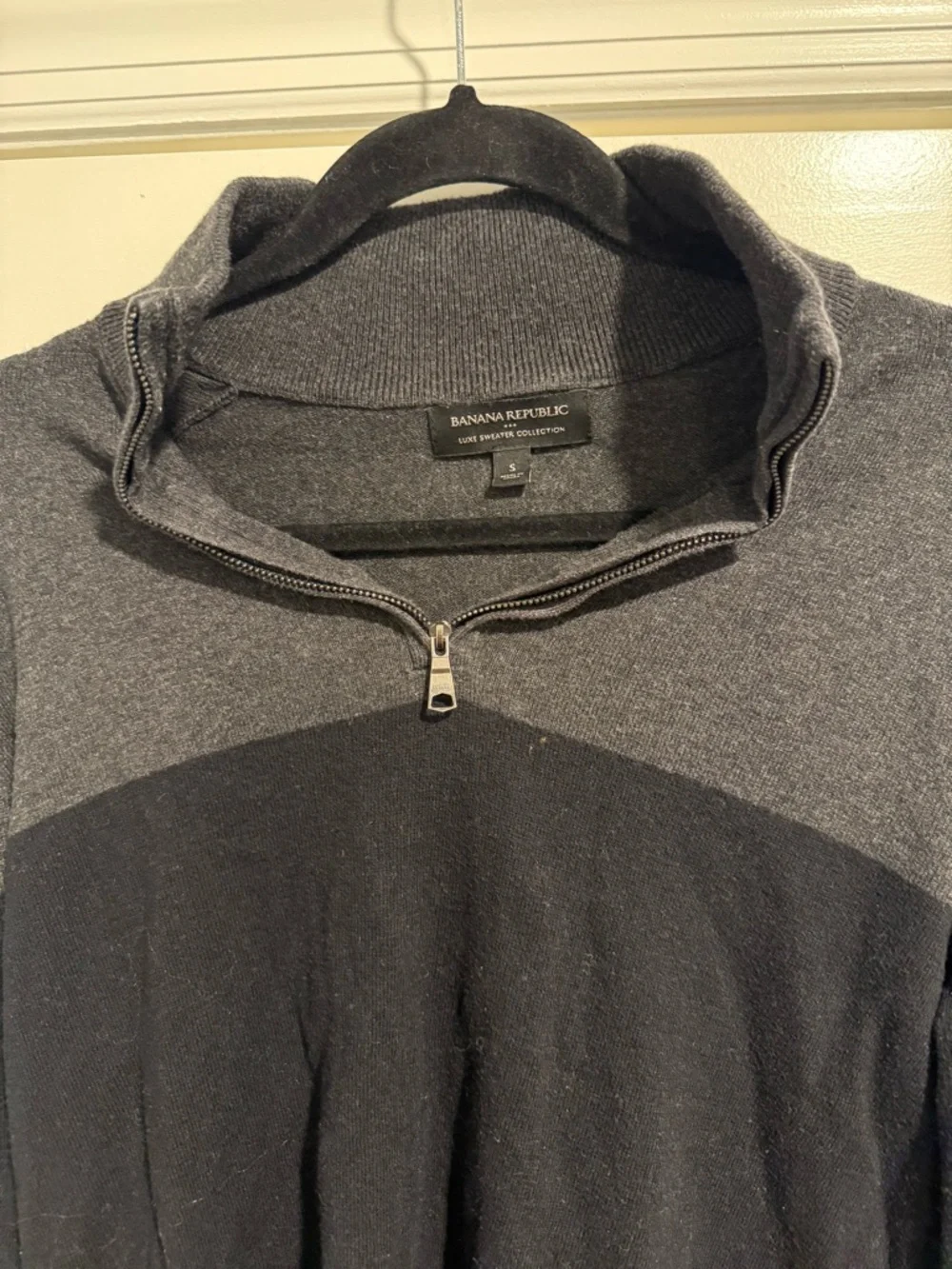 Banana Republic Luxe‎ Sweater - Black & Charcoal size Small